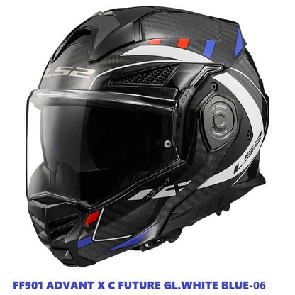 LS2 FF901 Advant XC Future GL White Blue Red Carbon Helmets