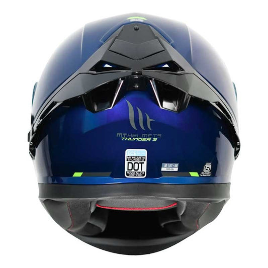 MT Thunder3 Pro Solid Gloss Blue Helmet