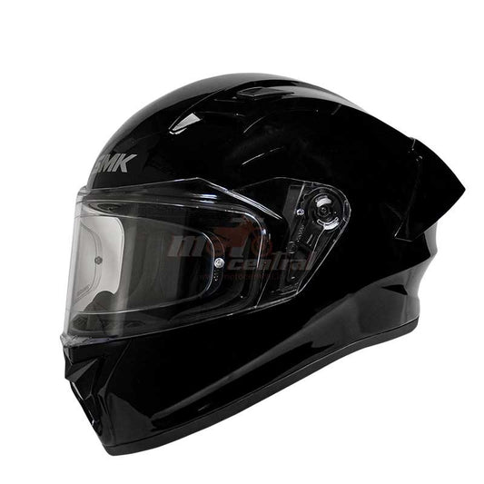 SMK Stellar Sports Solid Gloss Black Helmet (GL200) - AH Helmets