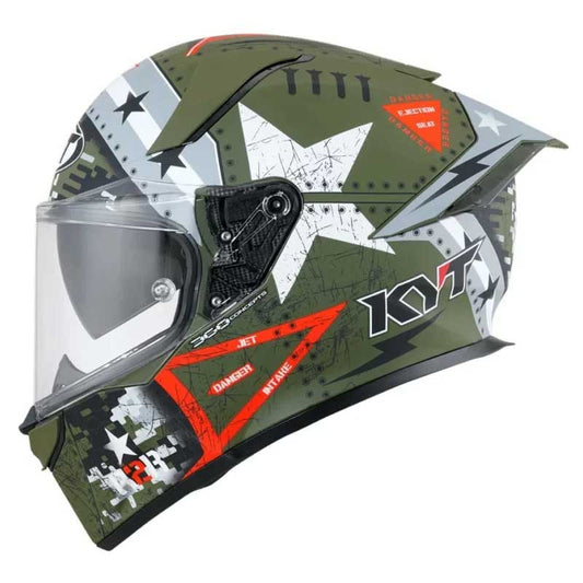 KYT R2R Pro Assault Matt Green Army Helmet