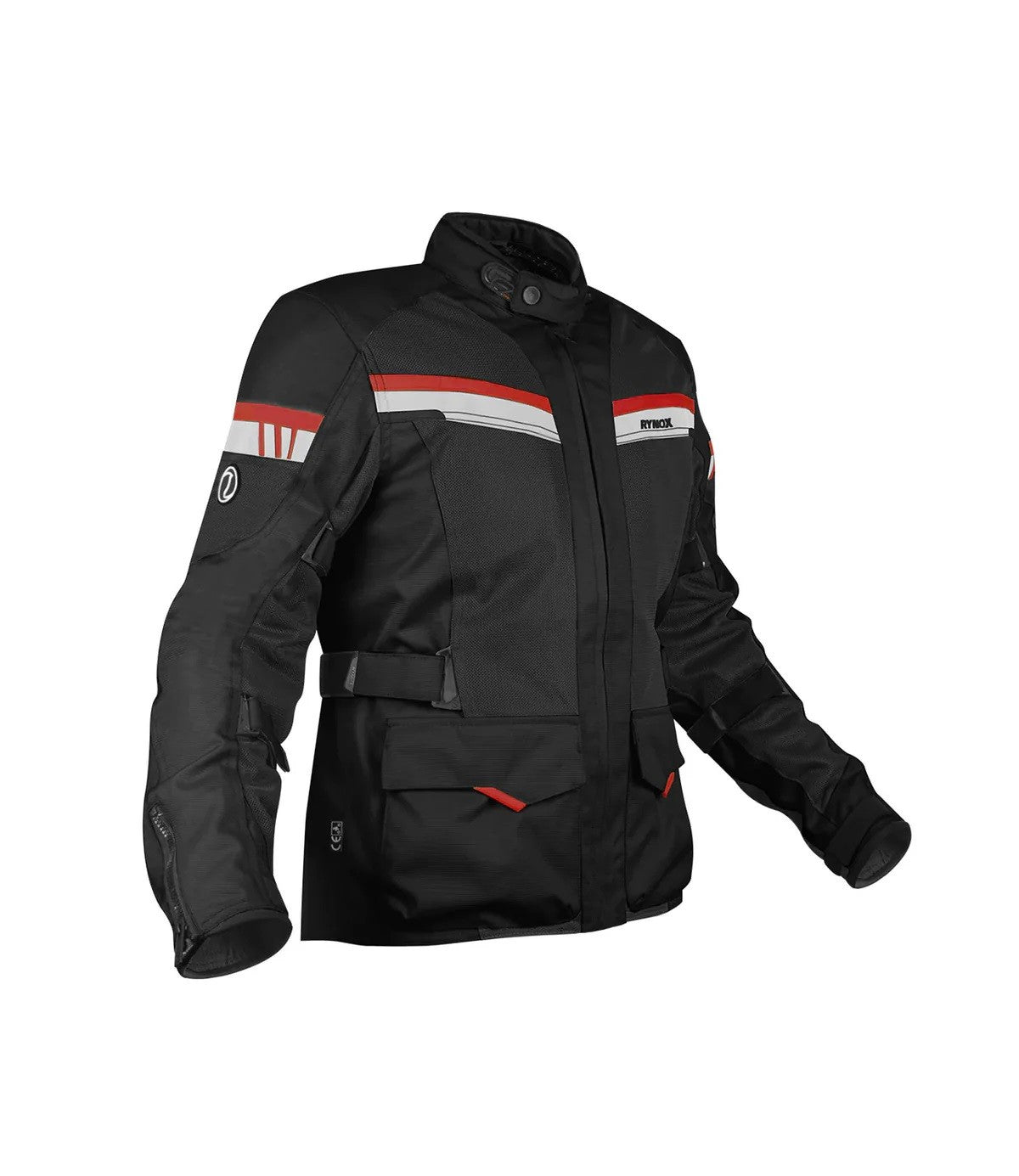 Rynox Stealth Air Pro Black Red Riding Jacket – AH Helmets