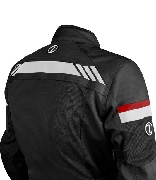 Rynox Stealth Air Pro Black Red Riding Jacket