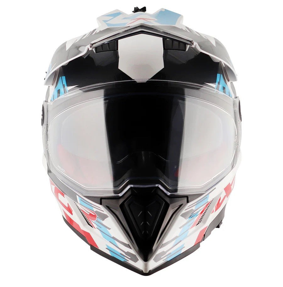 Axor X-Cross X1 Dual Visor Gloss White Red Helmet