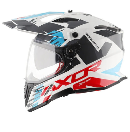 Axor X-Cross X1 Dual Visor Gloss White Red Helmet