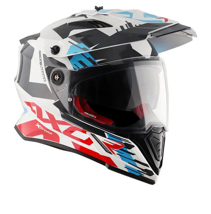 Axor X-Cross X1 Dual Visor Gloss White Red Helmet