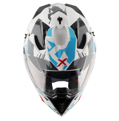 Axor X-Cross X1 Dual Visor Gloss White Red Helmet