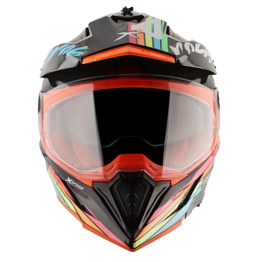 Axor X-Cross X1 Dual Visor Gloss Black Grey Helmet