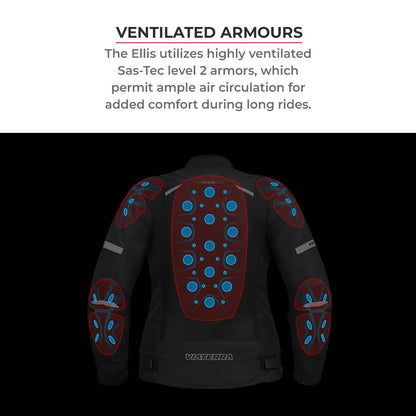 Viaterra Ellis – Ladies Street Mesh Black Grey Green Ridding Jacket
