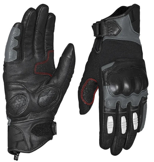 ViaTerra Holeshot – Gun Metal Riding Gloves