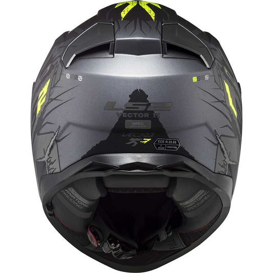 LS2 FF811 VECTOR II Techbot Gloss Hi Viz Yellow Helmet