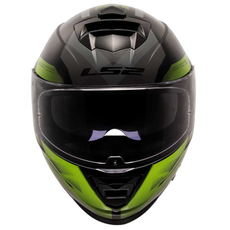 LS2 FF800 Storm II Kronos Gloss Yellow Grey Helmet (D Ring)