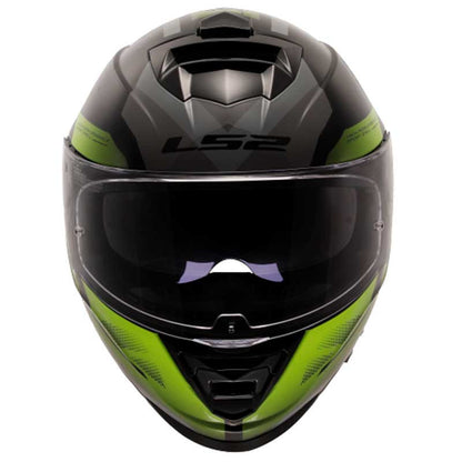 LS2 FF800 Storm II Kronos Gloss Yellow Grey Helmet (D Ring)