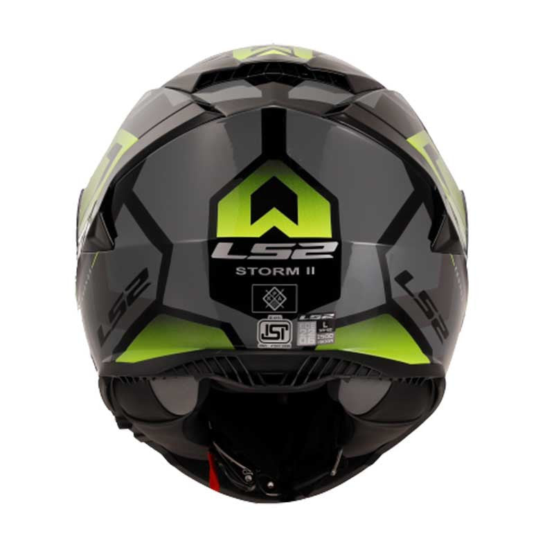 LS2 FF800 Storm II Kronos Gloss Yellow Grey Helmet (D Ring)