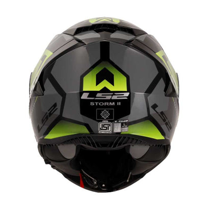 LS2 FF800 Storm II Kronos Gloss Yellow Grey Helmet (D Ring)