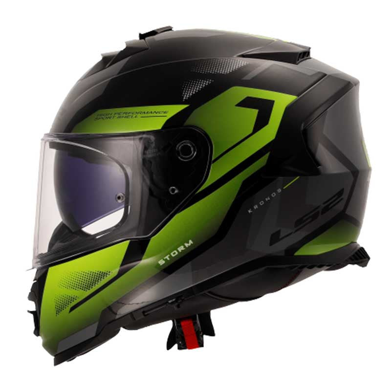 LS2 FF800 Storm II Kronos Gloss Yellow Grey Helmet (D Ring)