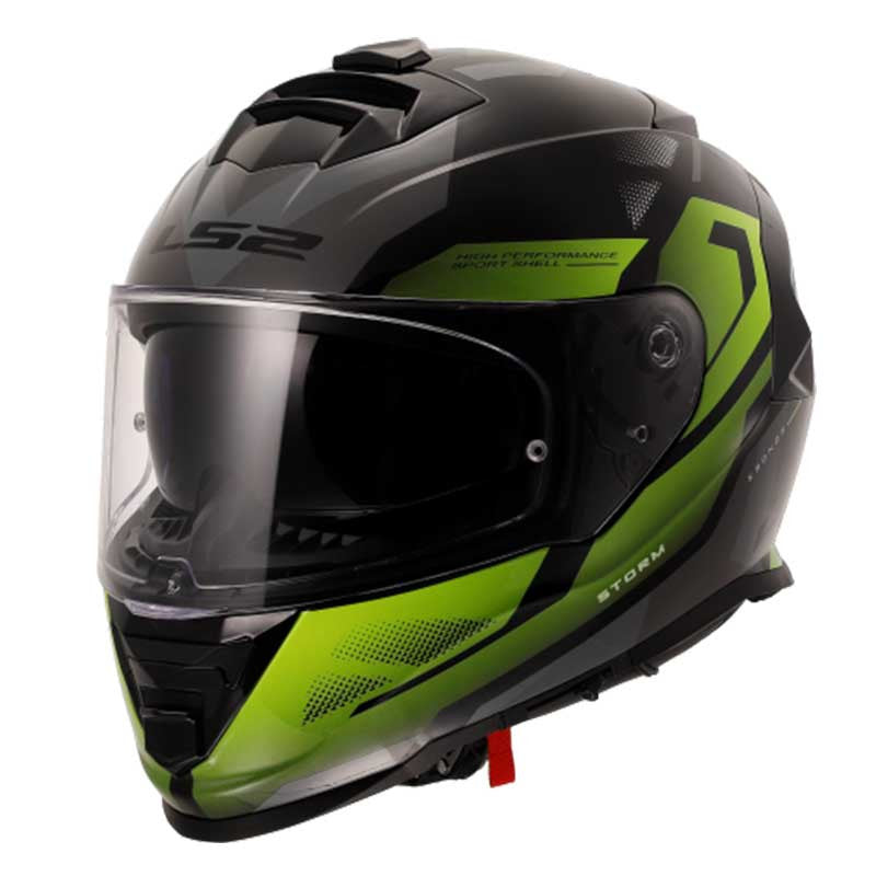 LS2 FF800 Storm II Kronos Gloss Yellow Grey Helmet (D Ring)