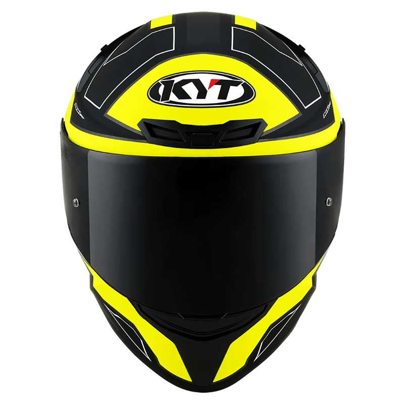 KYT TT Course Electron Matt Black Yellow Helmet