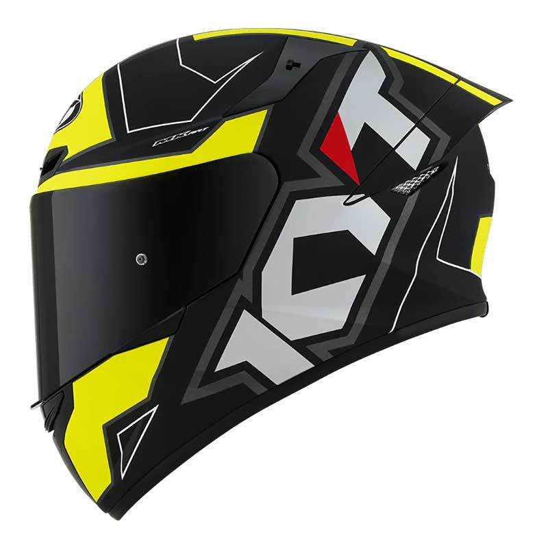 KYT TT Course Electron Matt Black Yellow Helmet