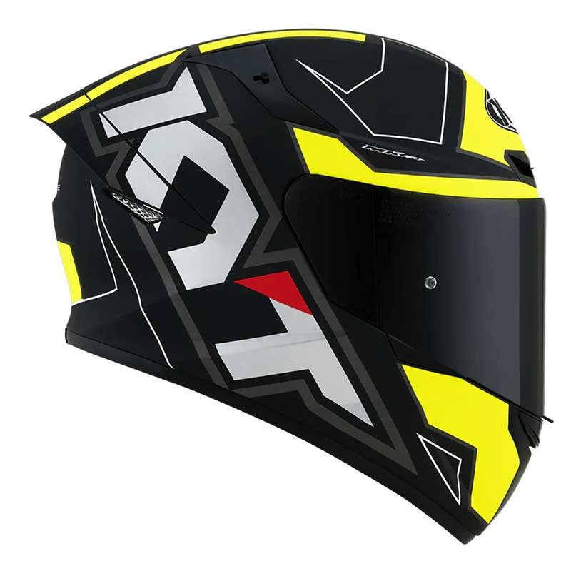 KYT TT Course Electron Matt Black Yellow Helmet