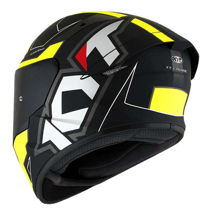 KYT TT Course Electron Matt Black Yellow Helmet