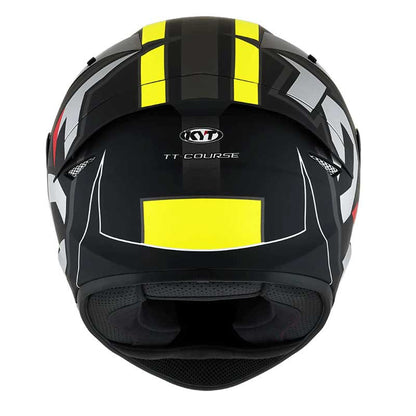 KYT TT Course Electron Matt Black Yellow Helmet