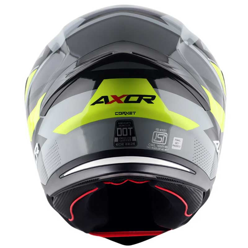 Axor Hunter Cornet Nardo Grey Neon Yellow Helmet