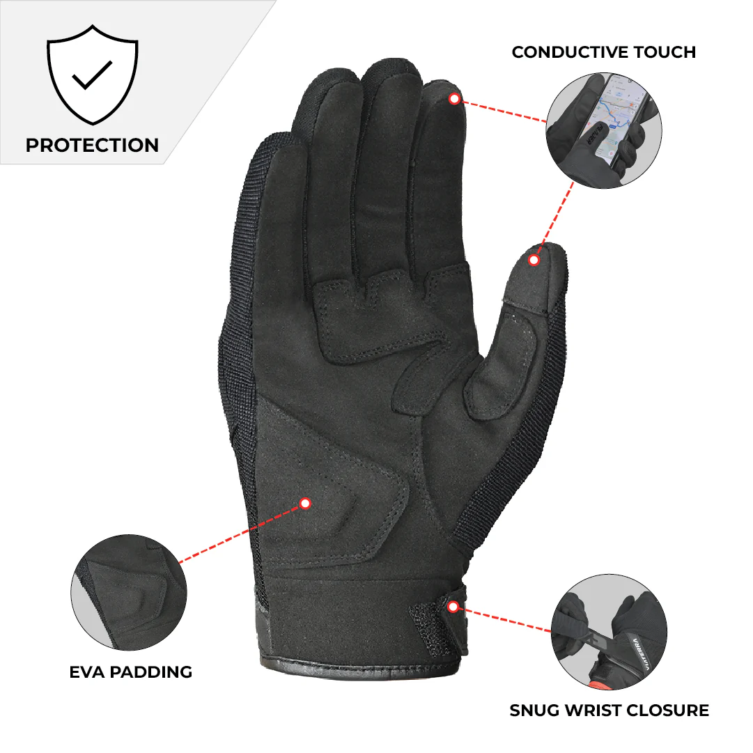 Viaterra Fender – Daily Use Motorcycle Black Gloves for Men