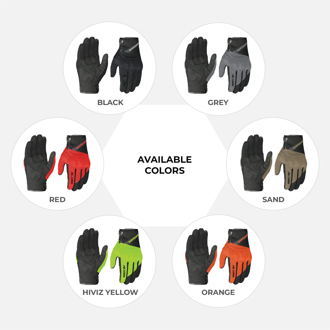 Viaterra Fender – Daily Use Motorcycle Black Gloves for Men
