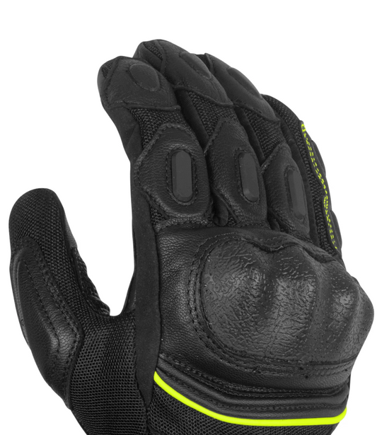 Rynox Tornado Pro 3 Gloves Hi-Viz Green - AH Helmets