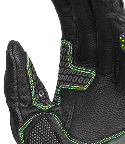 Rynox advento Pro Black HI-Viz Green Gloves