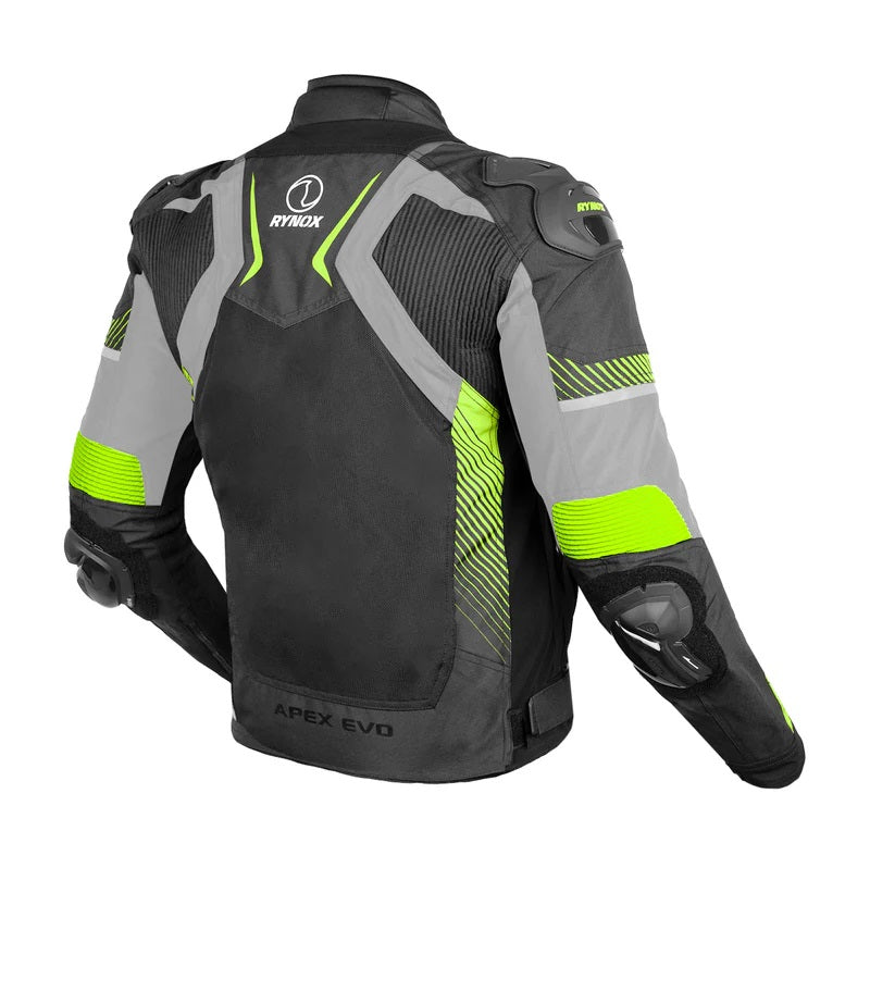 RYNOX APEX EVO CE CERTIFIED CLASS AA JACKET (BLACK-HI-VIZ)