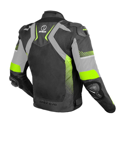 RYNOX APEX EVO CE CERTIFIED CLASS AA JACKET (BLACK-HI-VIZ)