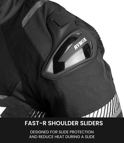 RYNOX APEX EVO CE CERTIFIED CLASS AA JACKET (BLACK-WHITE)