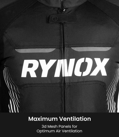RYNOX APEX EVO CE CERTIFIED CLASS AA JACKET (BLACK-WHITE)