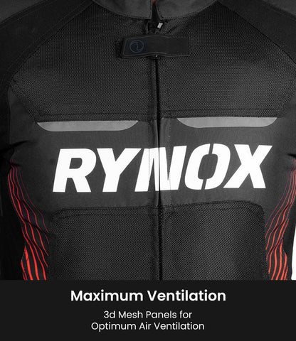 RYNOX APEX EVO CE CERTIFIED CLASS AA JACKET (BLACK-RED)