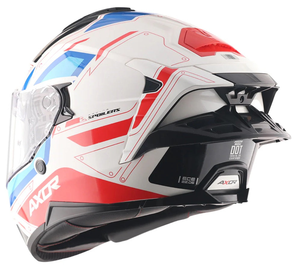 Axor Brutale Ryden White red Dual Spoiler helmets