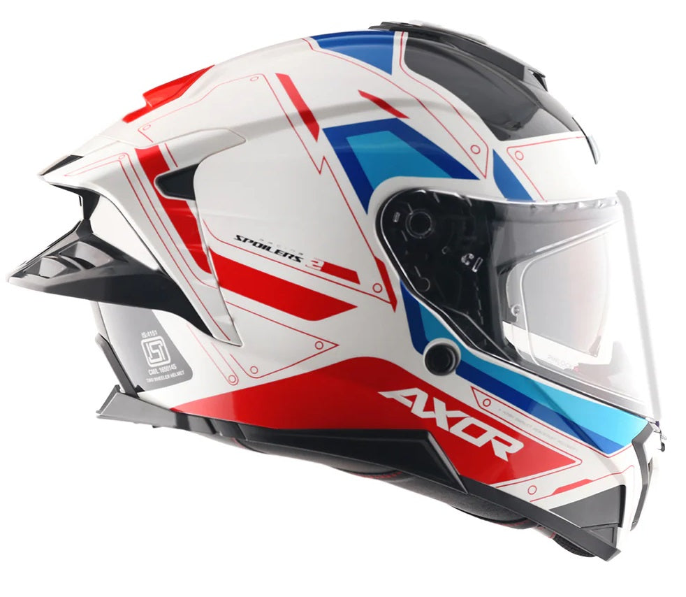 Axor Brutale Ryden White red Dual Spoiler helmets