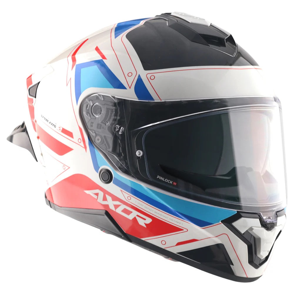 Axor Brutale Ryden White red Dual Spoiler helmets