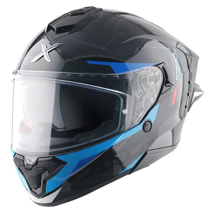Axor Brutale Krytic Black Blue Dual Spoiler Helmet