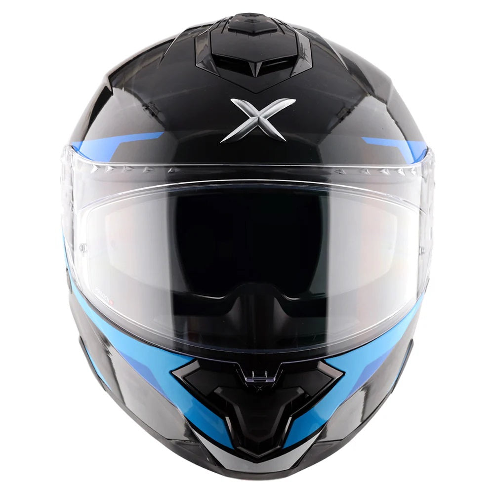 Axor Brutale Krytic Black Blue Dual Spoiler Helmet