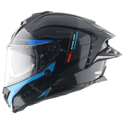 Axor Brutale Krytic Black Blue Dual Spoiler Helmet