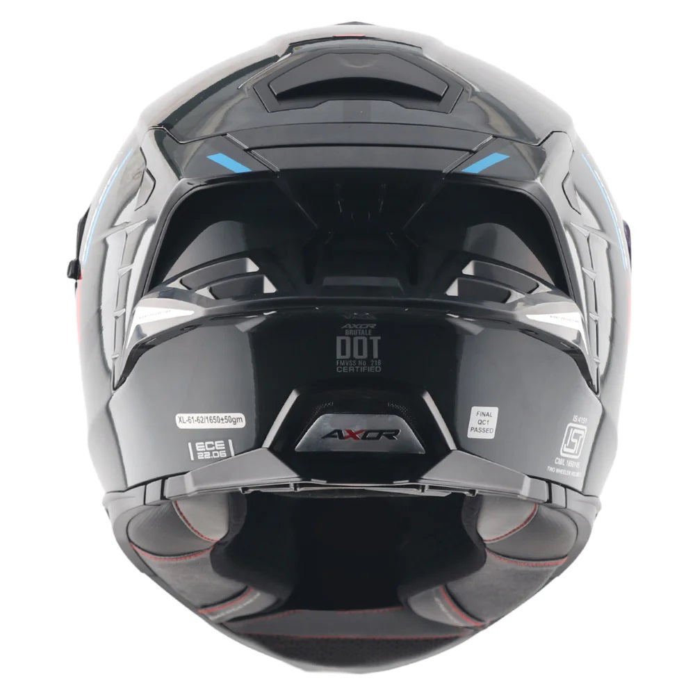 Axor Brutale Krytic Black Blue Dual Spoiler Helmet