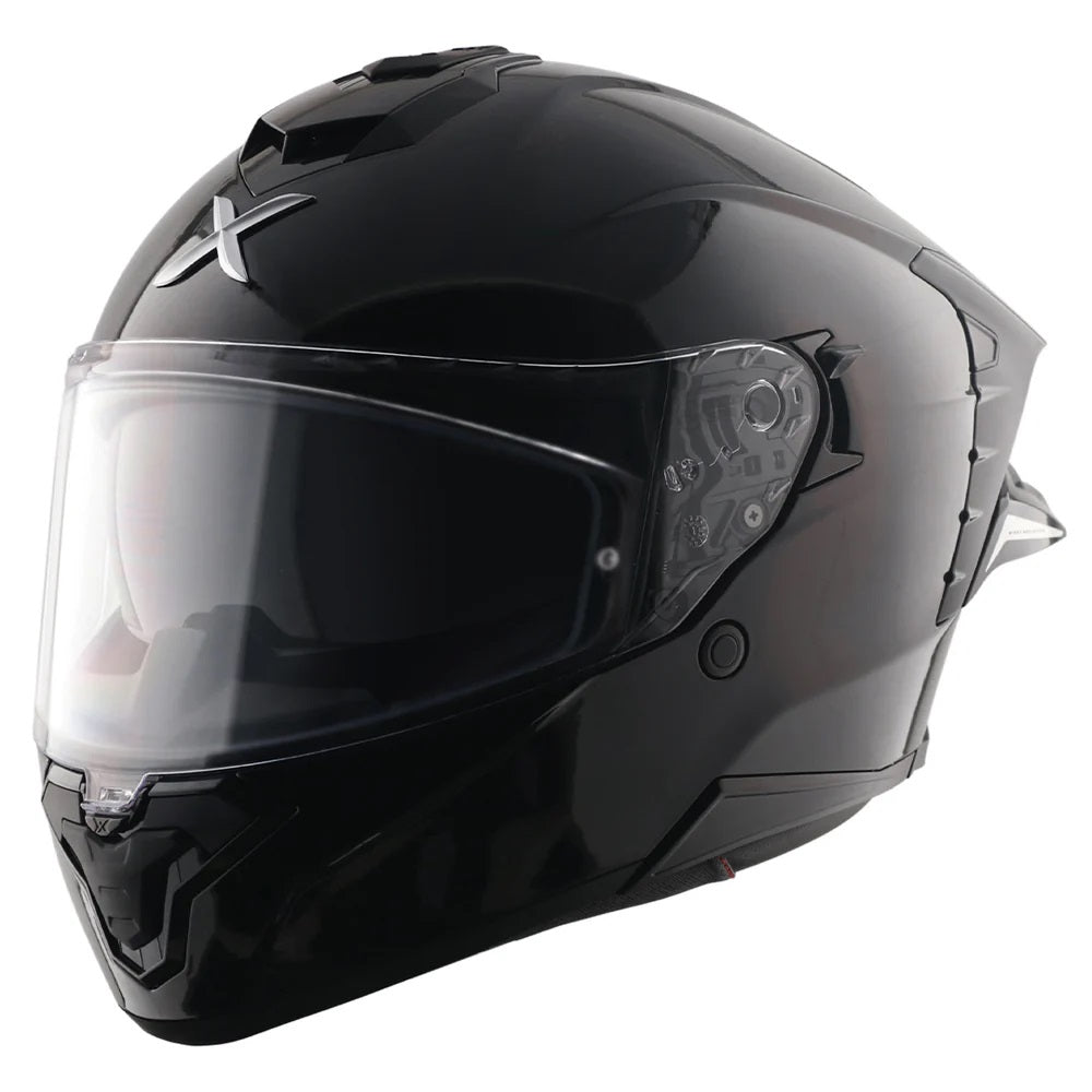 Axor Brutale Solid Gloss Black Dual Spoiler Helmet