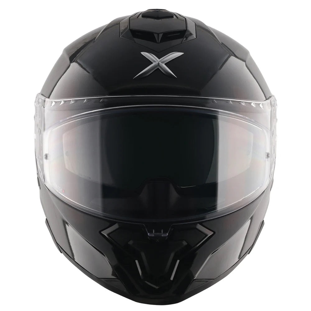 Axor Brutale Solid Gloss Black Dual Spoiler Helmet