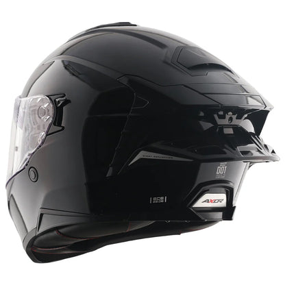 Axor Brutale Solid Gloss Black Dual Spoiler Helmet