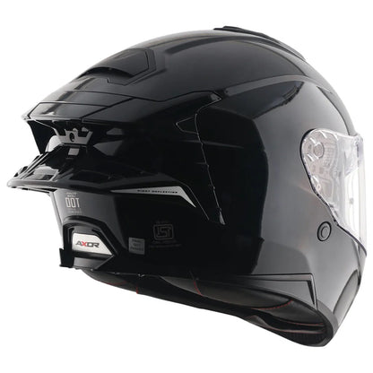 Axor Brutale Solid Gloss Black Dual Spoiler Helmet