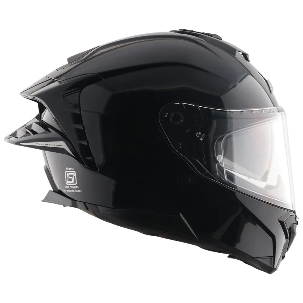 Axor Brutale Solid Gloss Black Dual Spoiler Helmet
