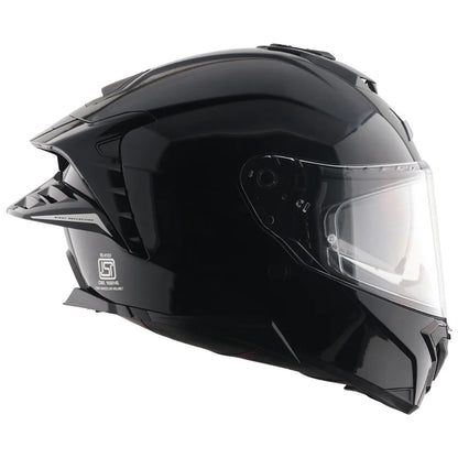 Axor Brutale Solid Gloss Black Dual Spoiler Helmet