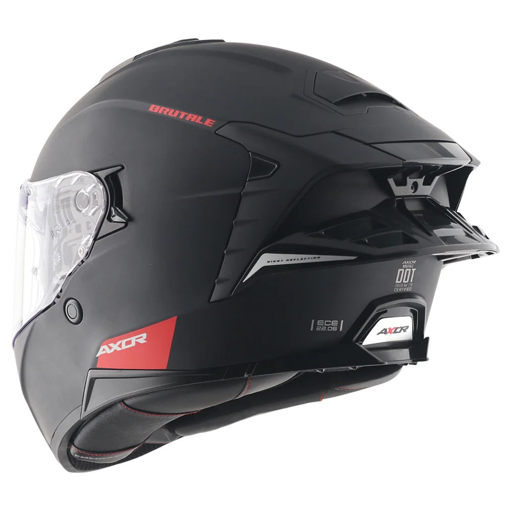 Axor Brutale Solid Matt Black Dual Spoiler Helmet