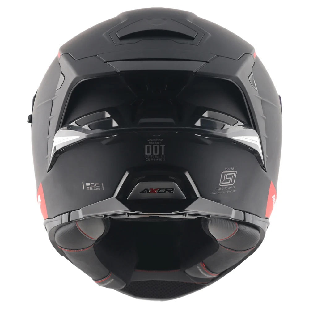 Axor Brutale Solid Matt Black Dual Spoiler Helmet